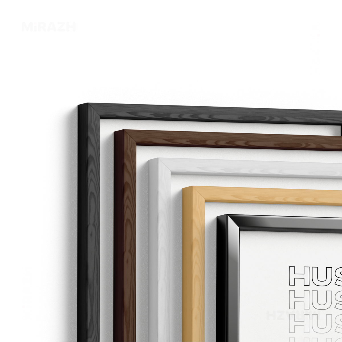 HustleOverLuck Framed Poster 02 Natural Wood