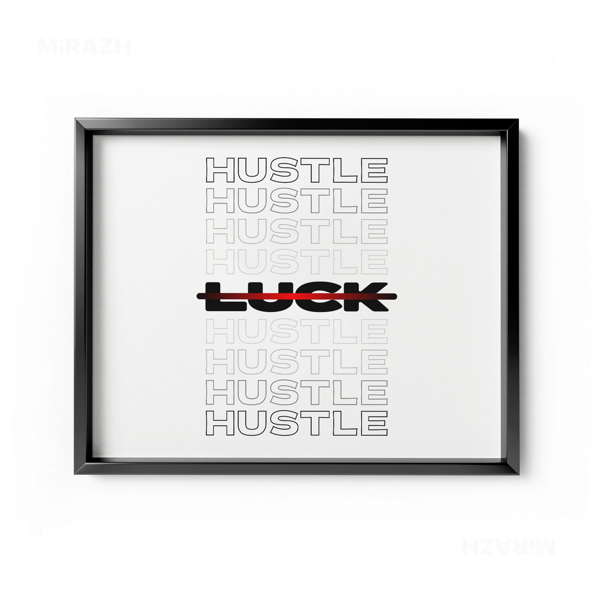 HustleOverLuck Framed Poster 03 Black Aluminum
