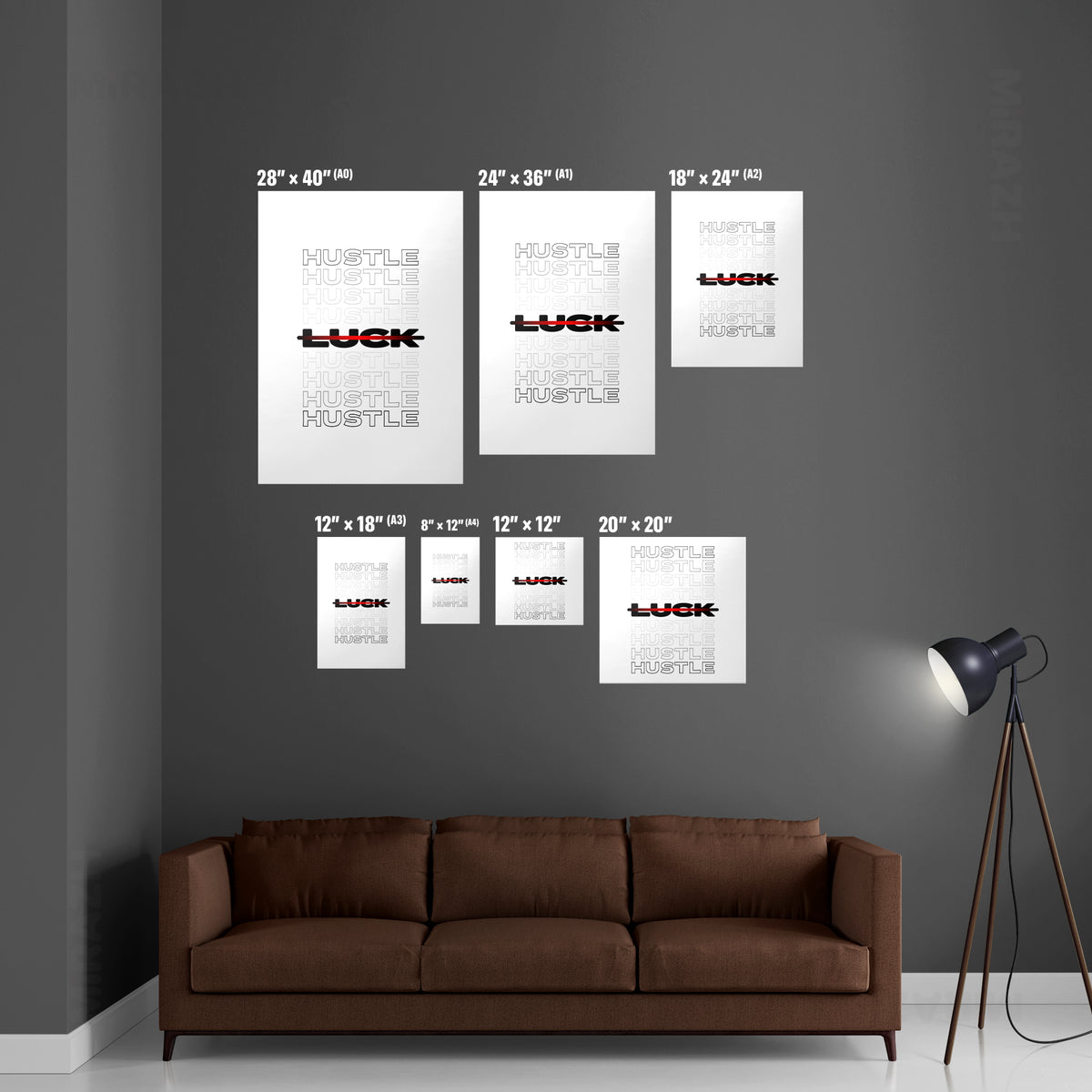 HustleOverLuck Frameless Poster 05 Semi Glossy