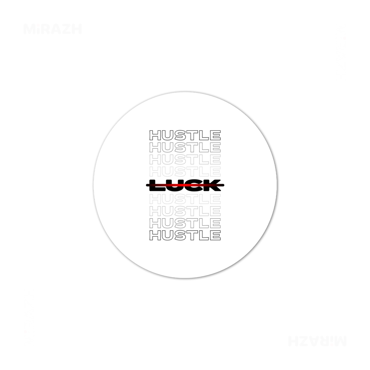 HustleOverLuck High Gloss Coaster 03 Round