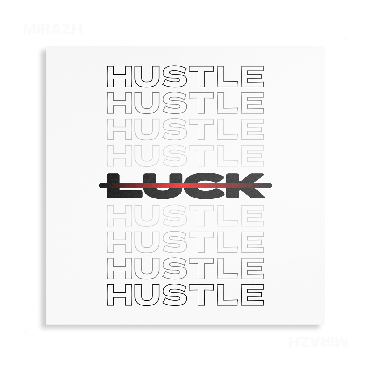 HustleOverLuck Metallic Print 04 Aluminum