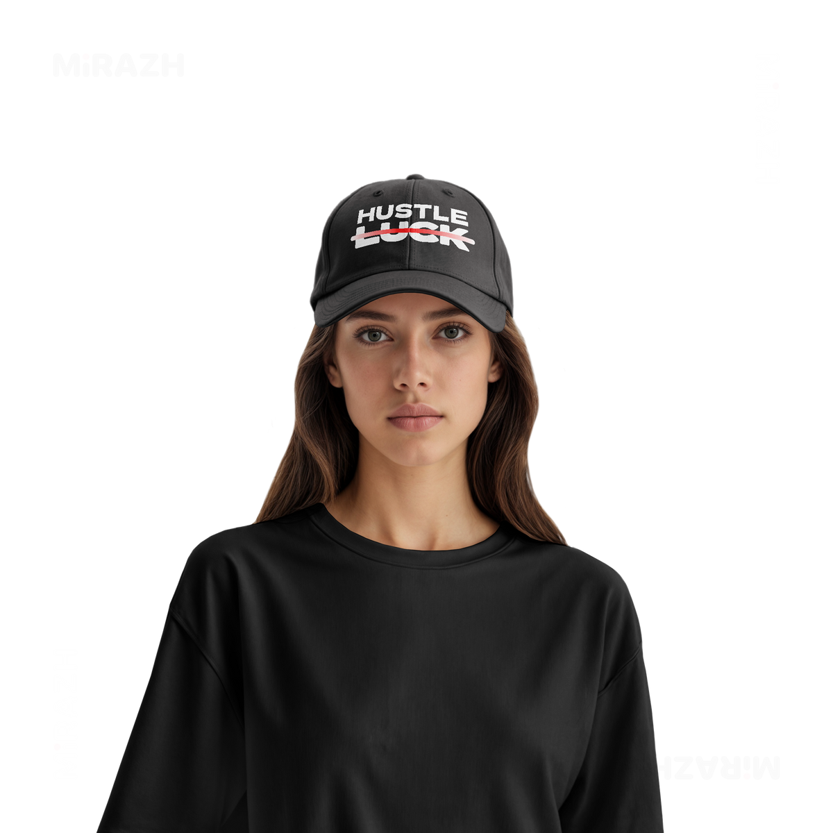 HustleOverLuck Snapback Caps 07 Black DTF