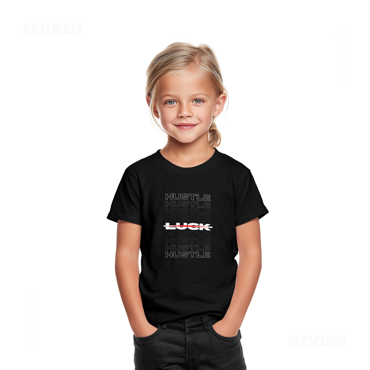 HustleOverLuck Toddler T Shirt 02 Black