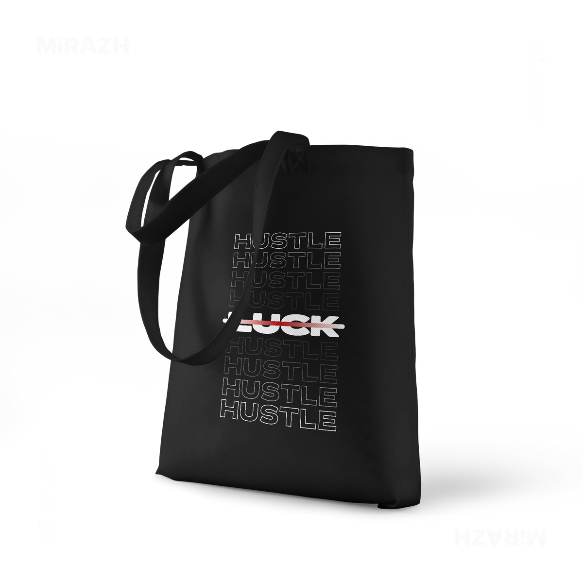 HustleOverLuck Tote Bags 01 Black