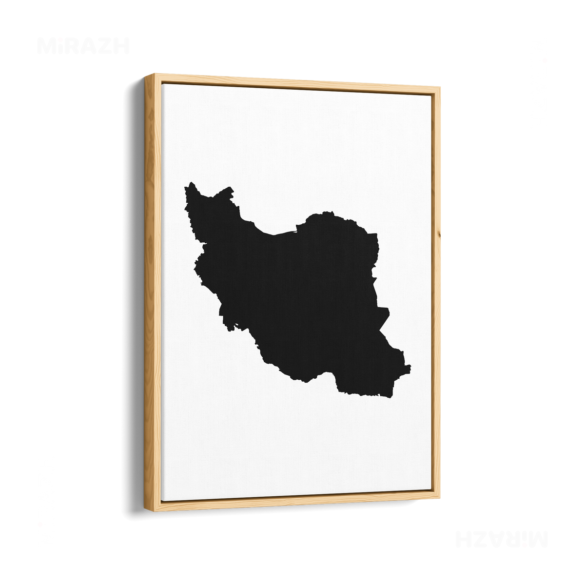 IranCloseWithin Framed Canvas 01 Natural Wood