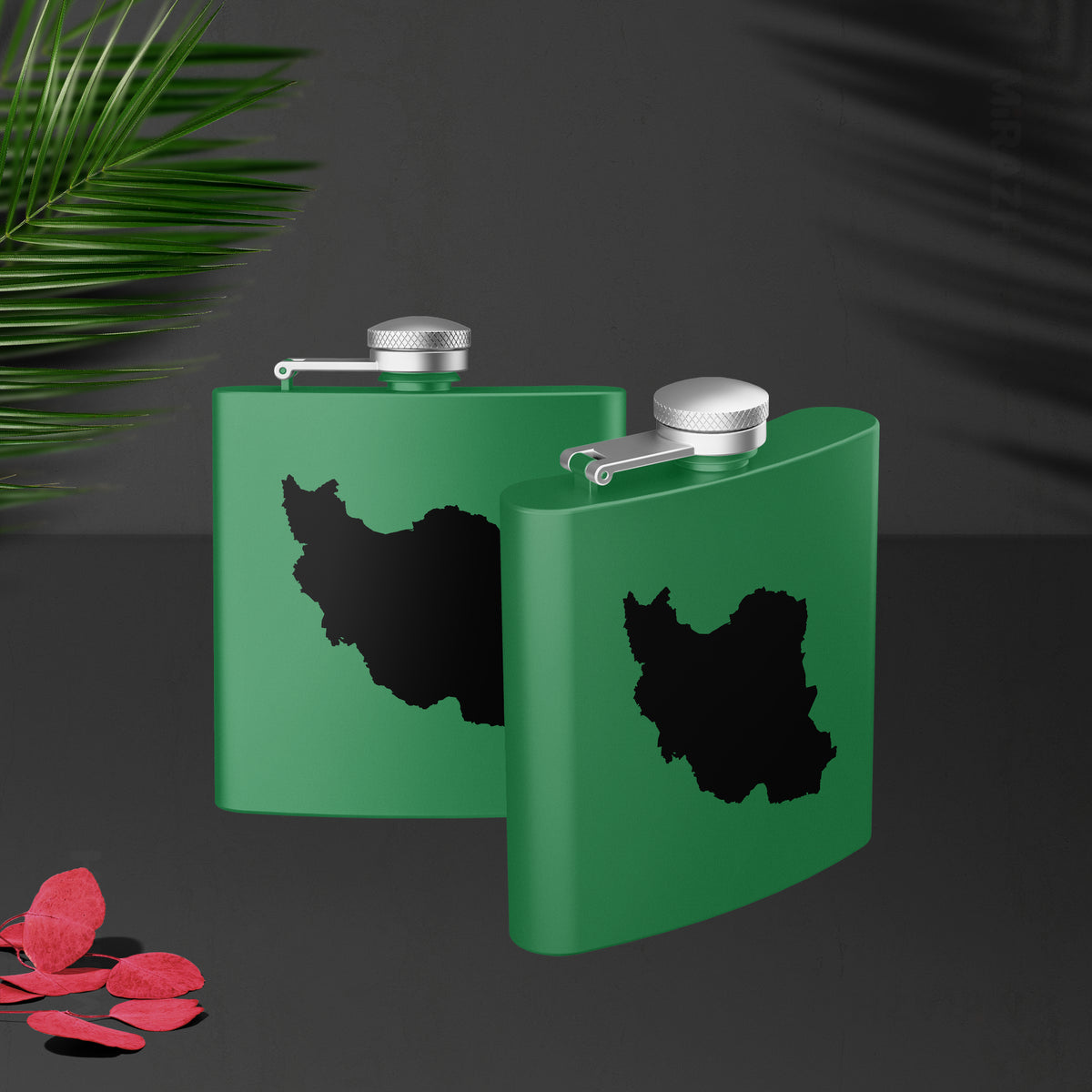 IranCloseWithin Hip Flasks 02 Green