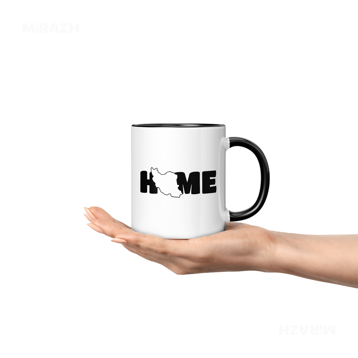 IranMyHome Ceramic Mug 04 White Black