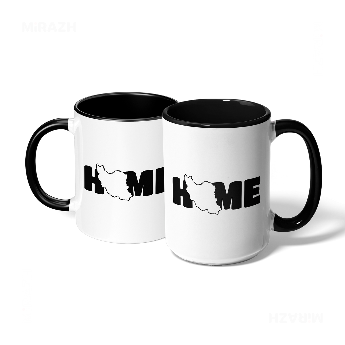 IranMyHome Ceramic Mug 07 White Black