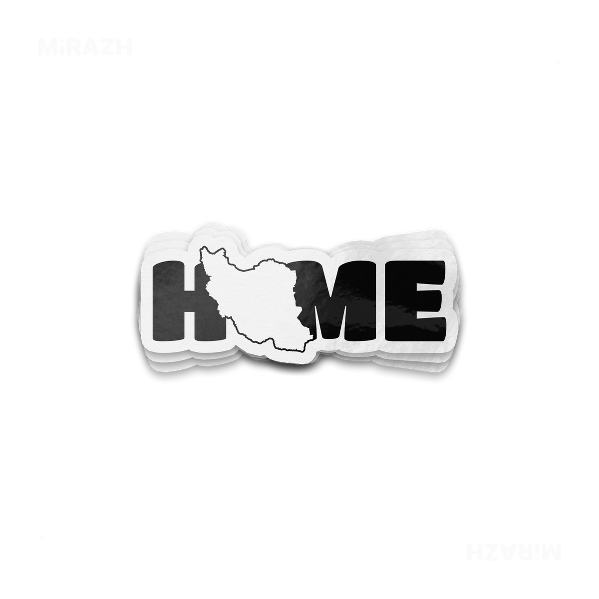 IranMyHome Die Cut Outdoor Sticker 01 White