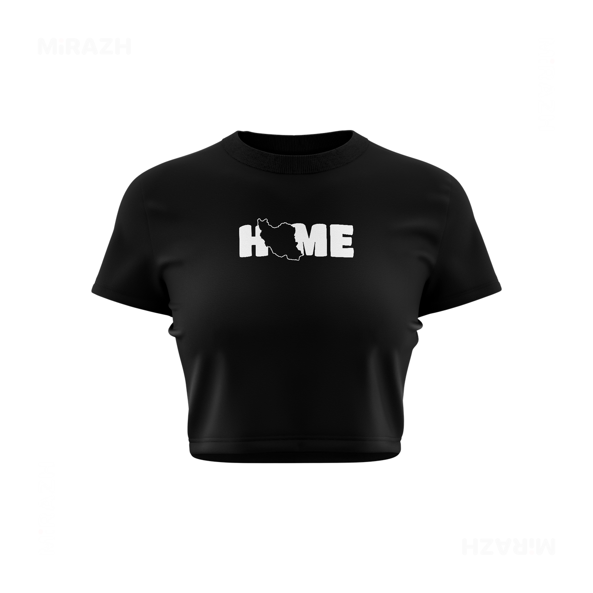 IranMyHome Fitted Crop Top 01 Black