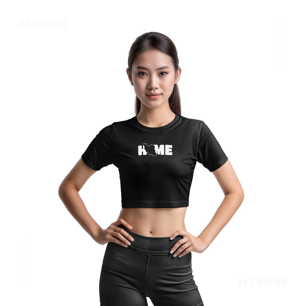 IranMyHome Fitted Crop Top 03 Black