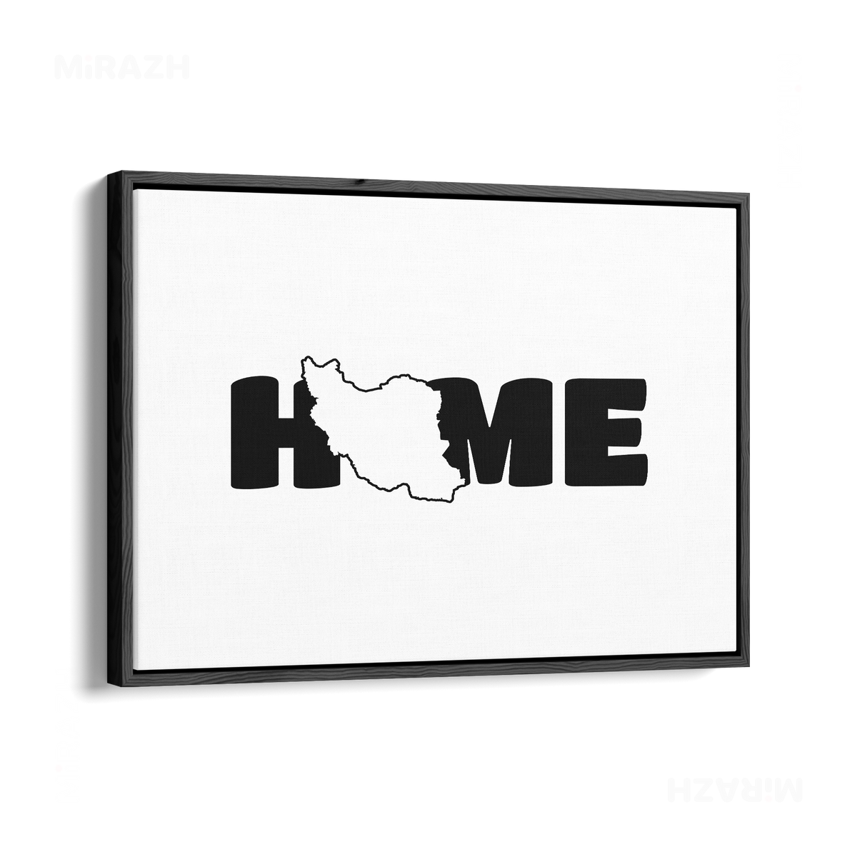 IranMyHome Framed Canvas 03 Black Wood