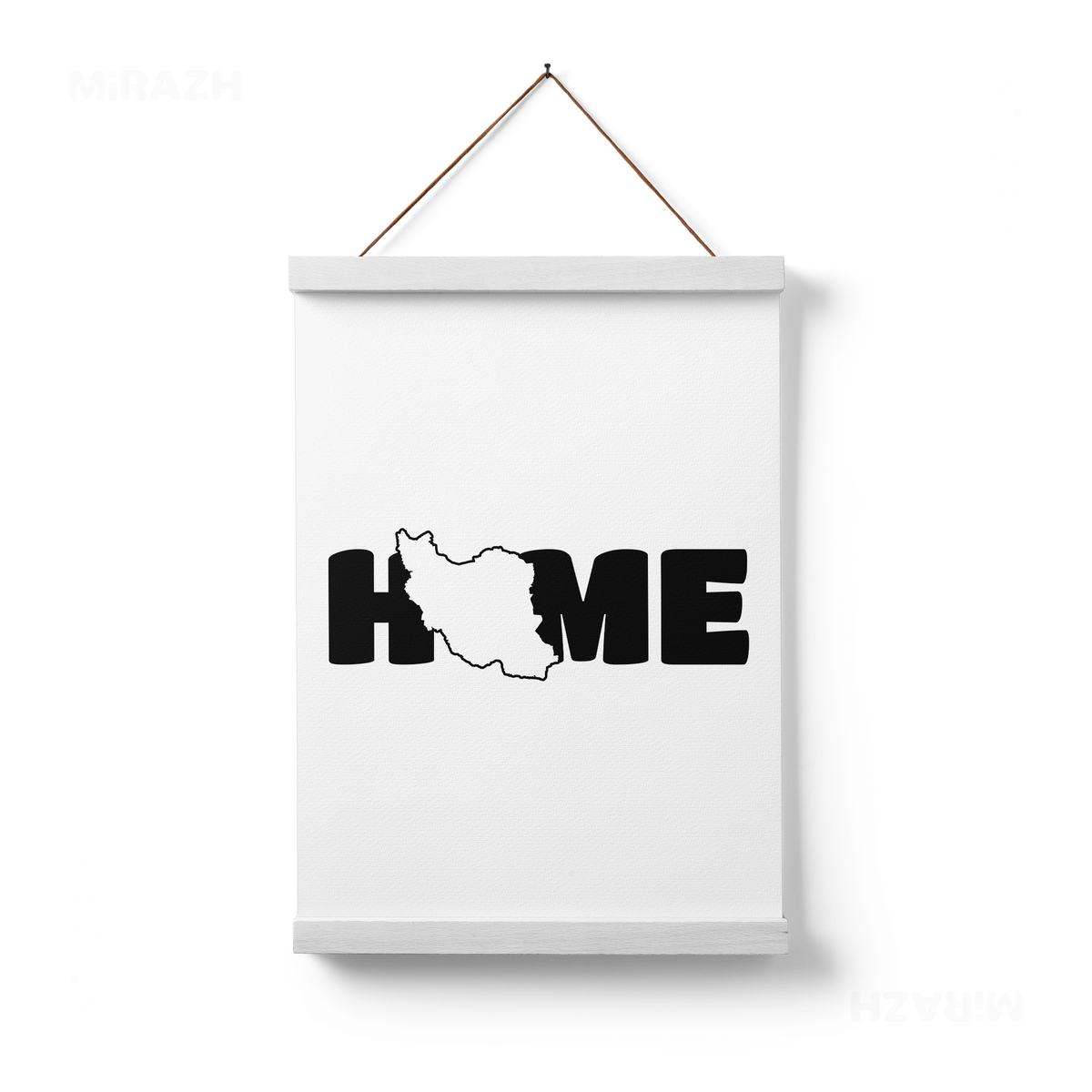 IranMyHome Magnetic Hanger Poster 01 White Wood
