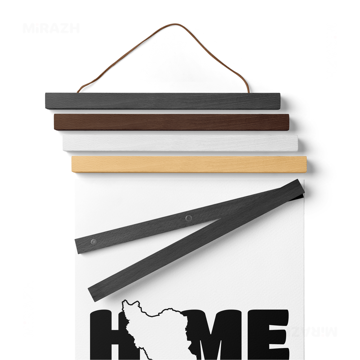 IranMyHome Magnetic Hanger Poster 02 Dark Wood