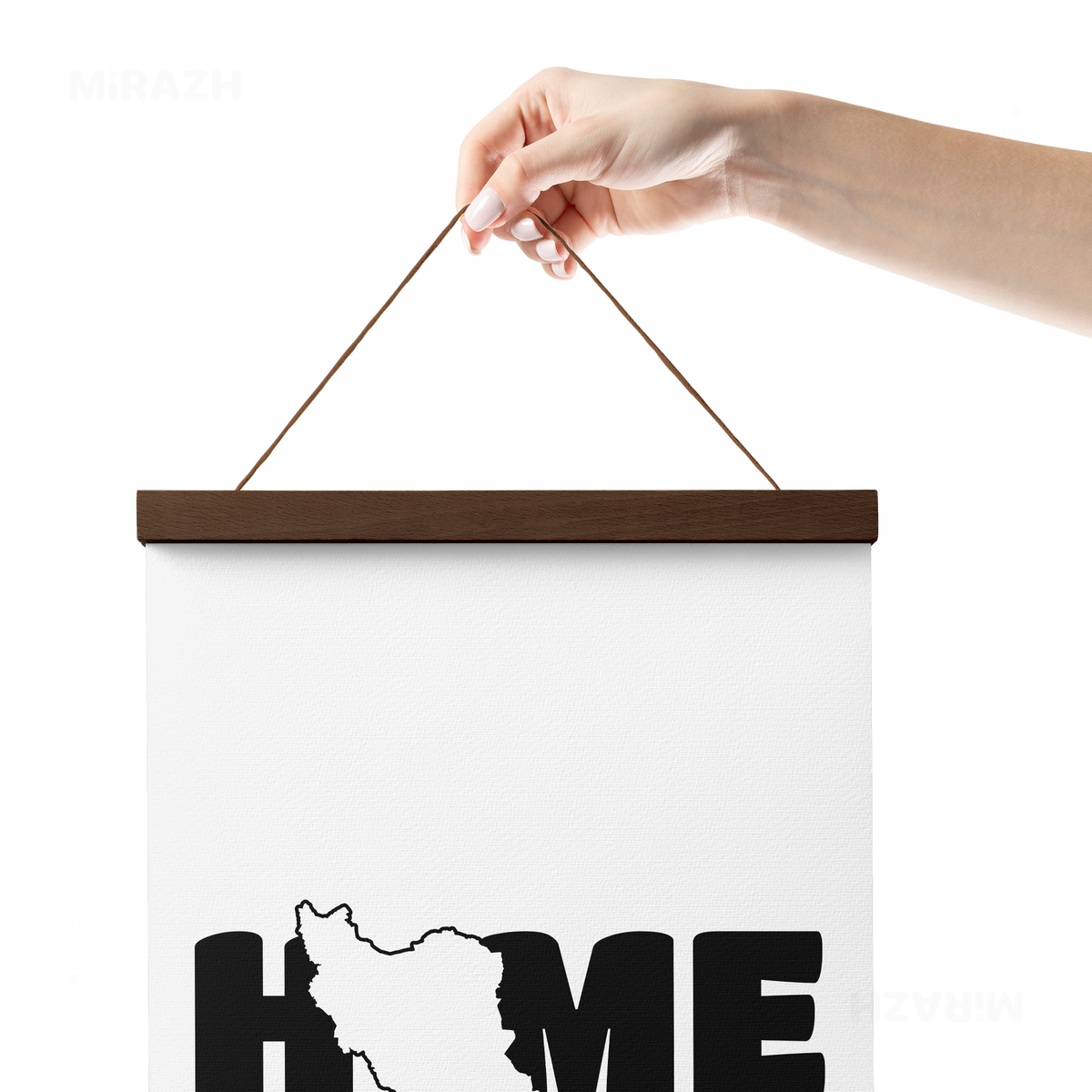 IranMyHome Magnetic Hanger Poster 05 Dark Wood