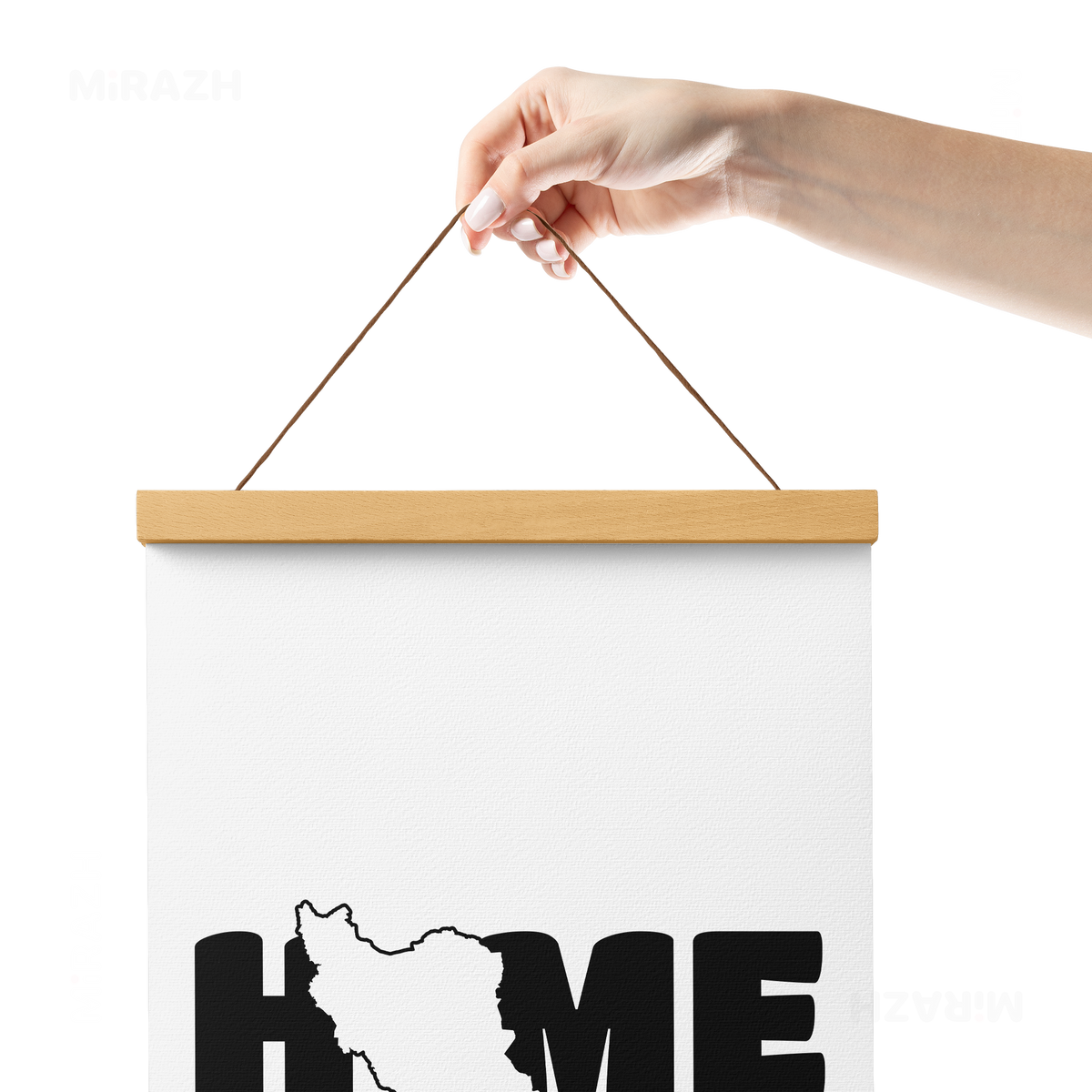 IranMyHome Magnetic Hanger Poster 05 Natural Wood