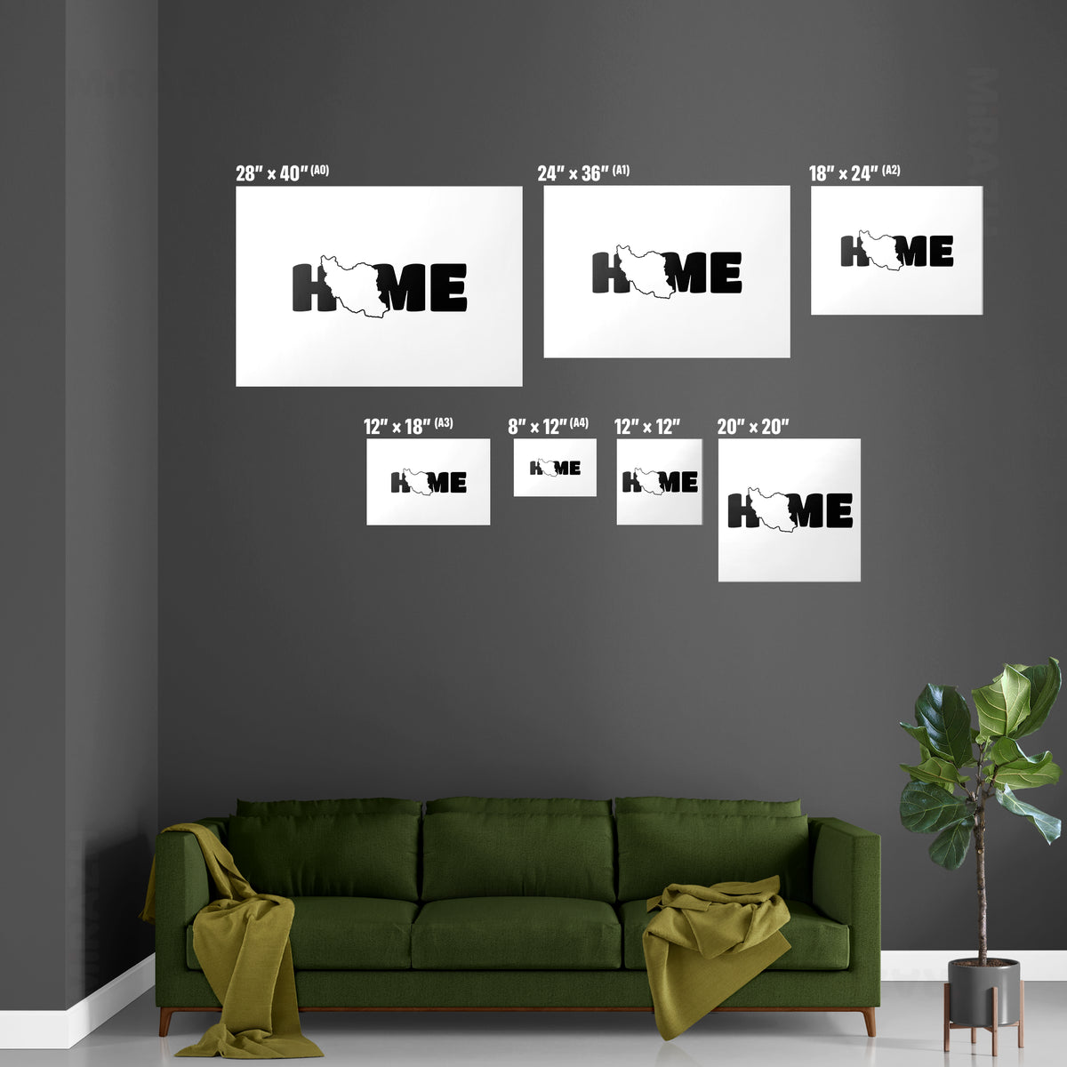 IranMyHome Magnetic Hanger Poster 07 Black Wood
