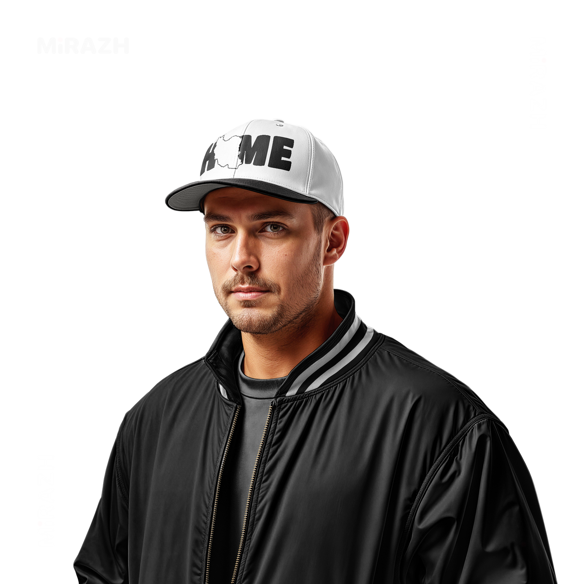 IranMyHome Snapback Caps 02 White Black DTF