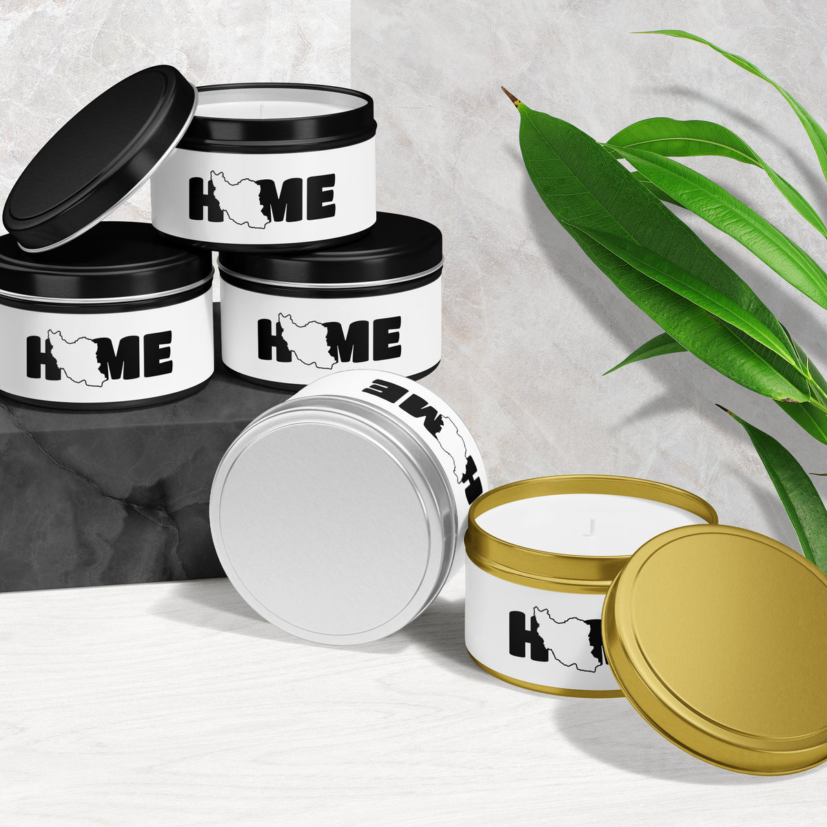 IranMyHome Tin Candle 02 Black