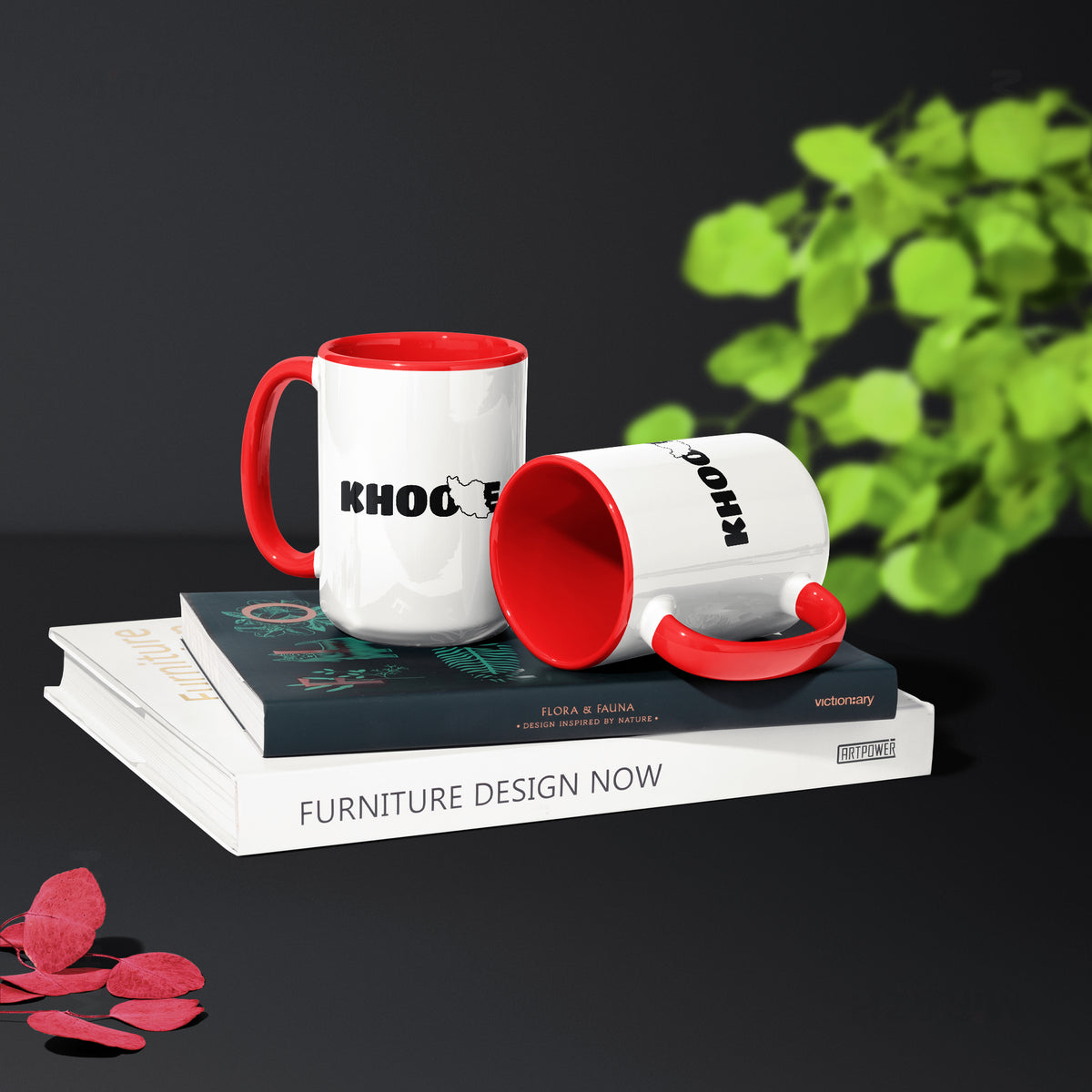 IranMyKhoone Ceramic Mug 02 White Red