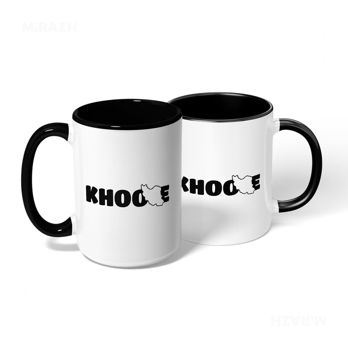 IranMyKhoone Ceramic Mug 08 White Black