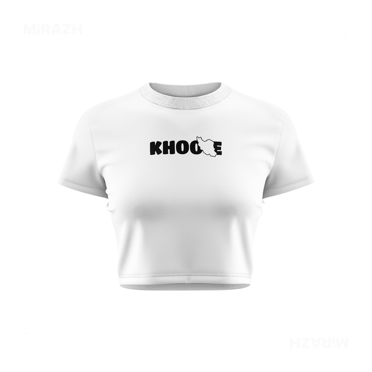 IranMyKhoone Fitted Crop Top 01 White
