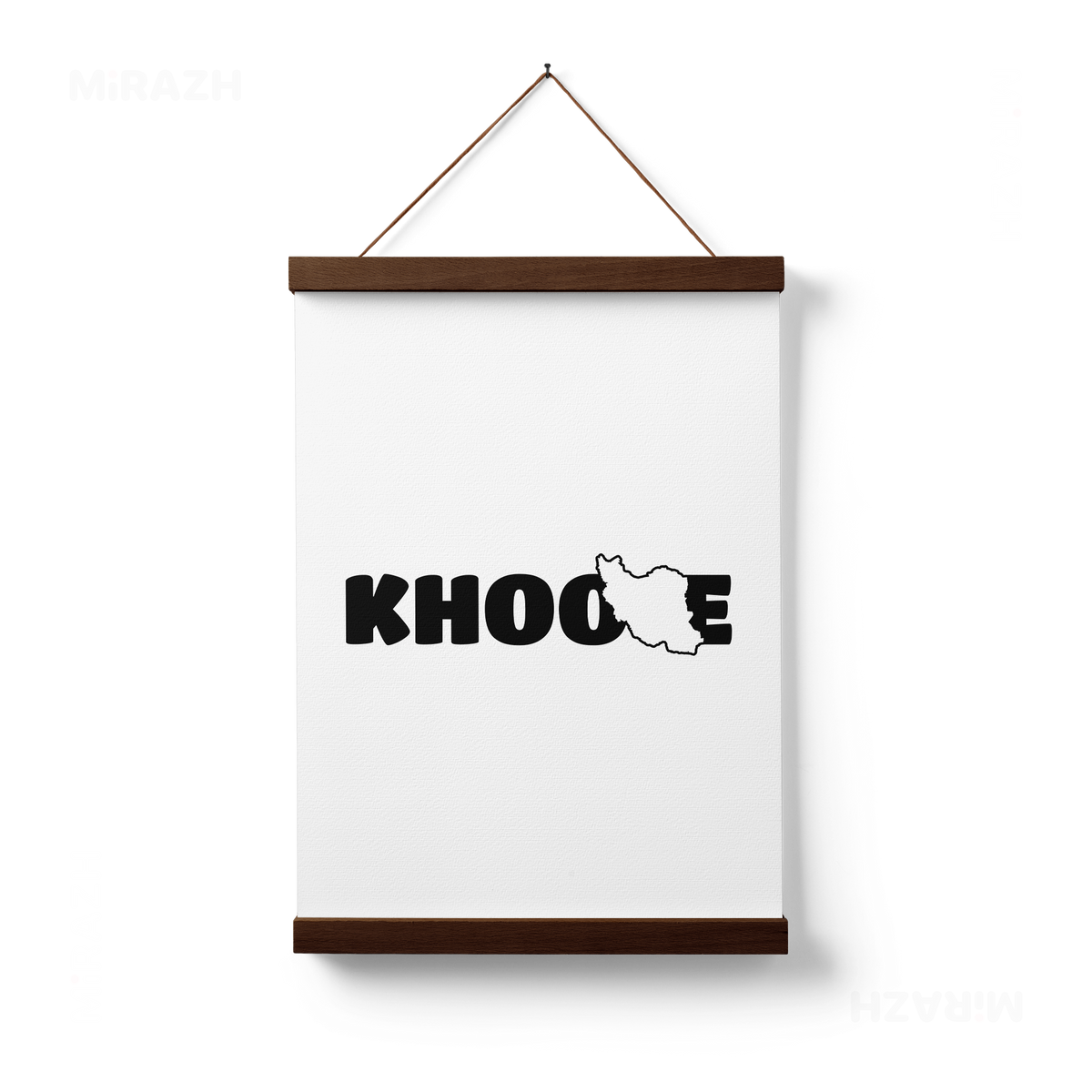 IranMyKhoone Magnetic Hanger Poster 01 Dark Wood