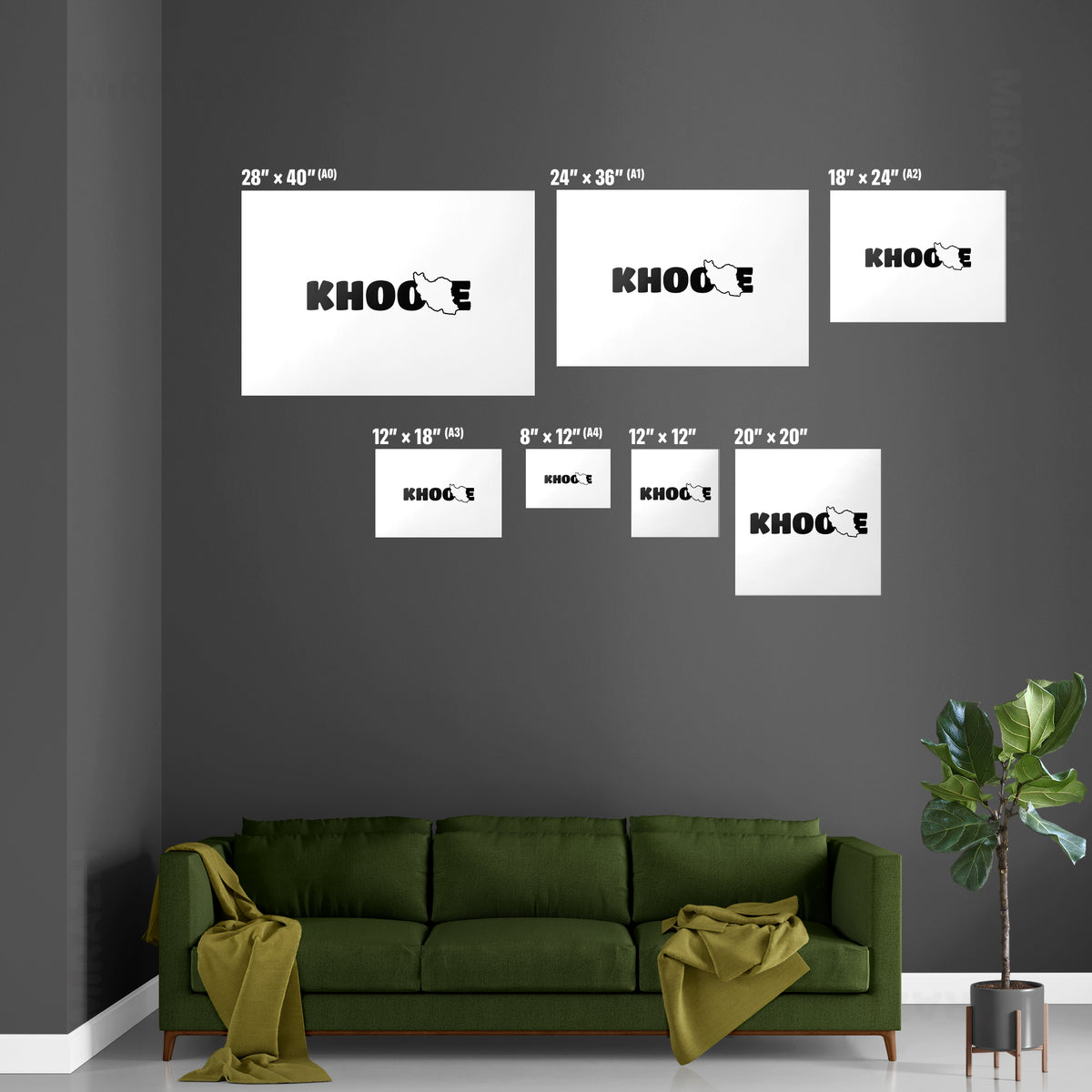 IranMyKhoone Magnetic Hanger Poster 07 White Wood