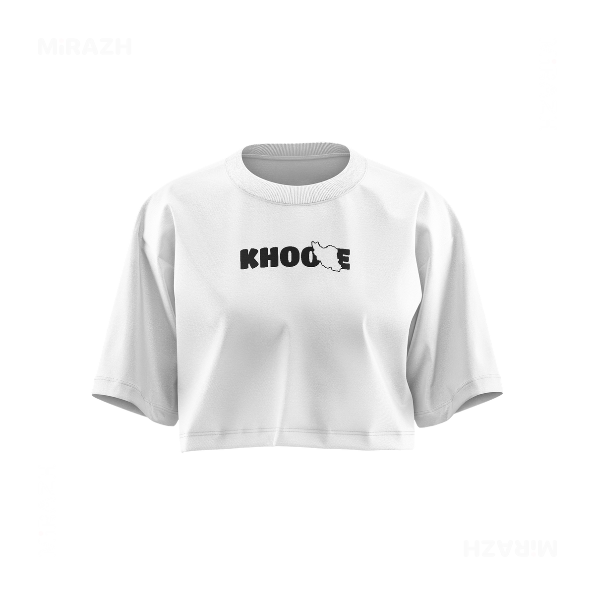 IranMyKhoone Over Sized Crop Top 01 White