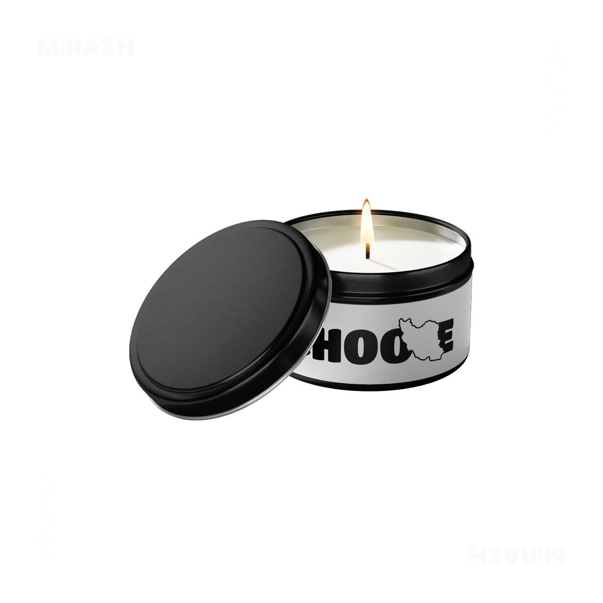 IranMyKhoone Tin Candle 01 Black