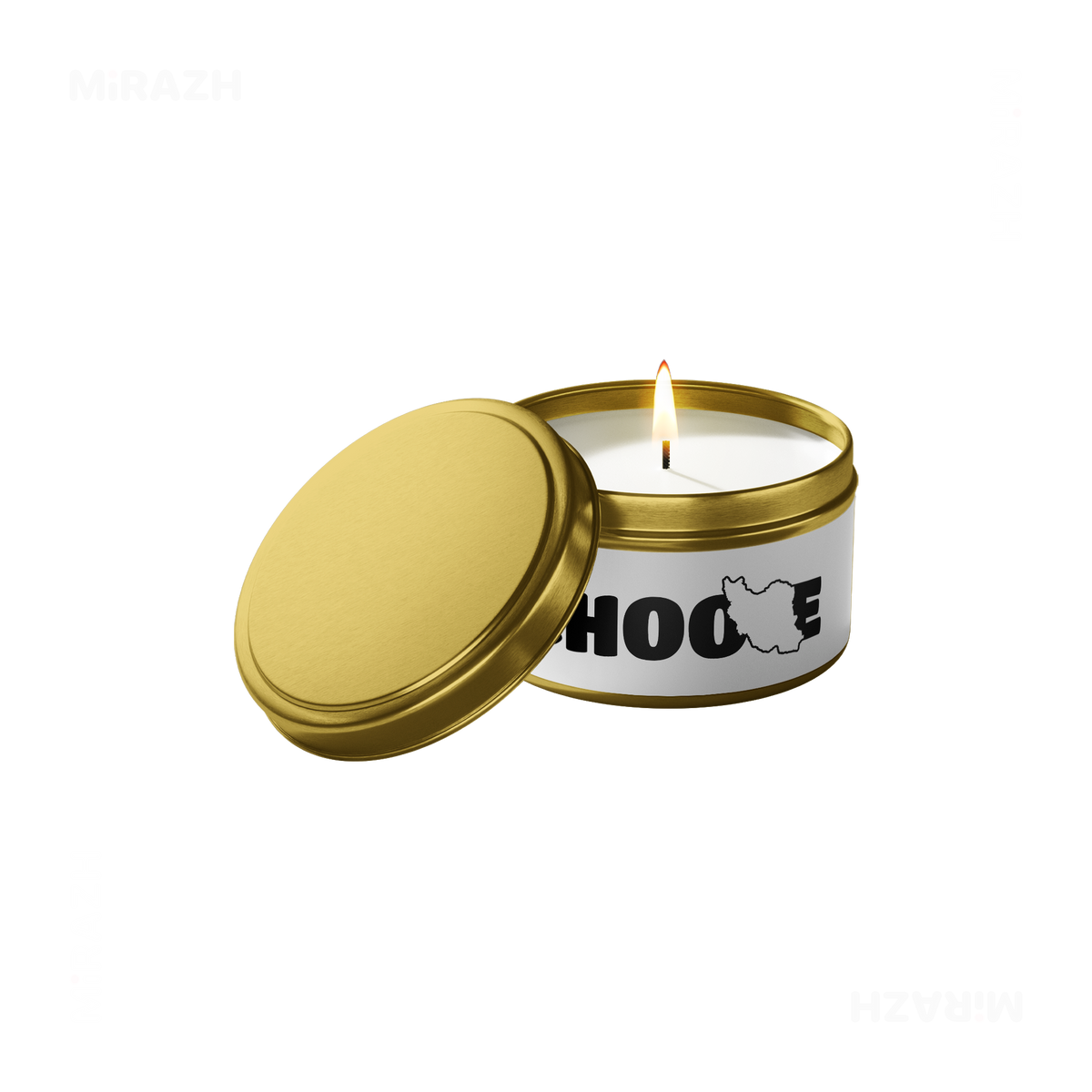 IranMyKhoone Tin Candle 01 Gold