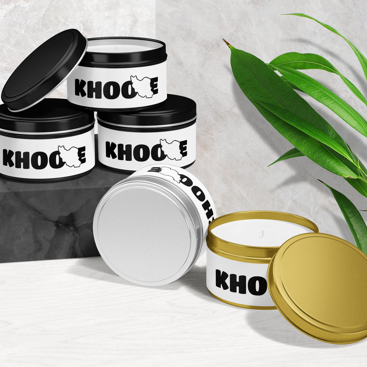 IranMyKhoone Tin Candle 02 Black