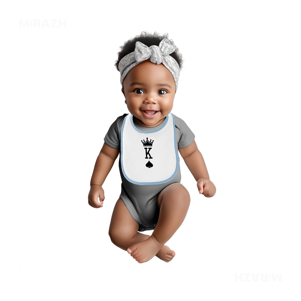 KingOfSpades Baby Bibs 04 White Lightblue