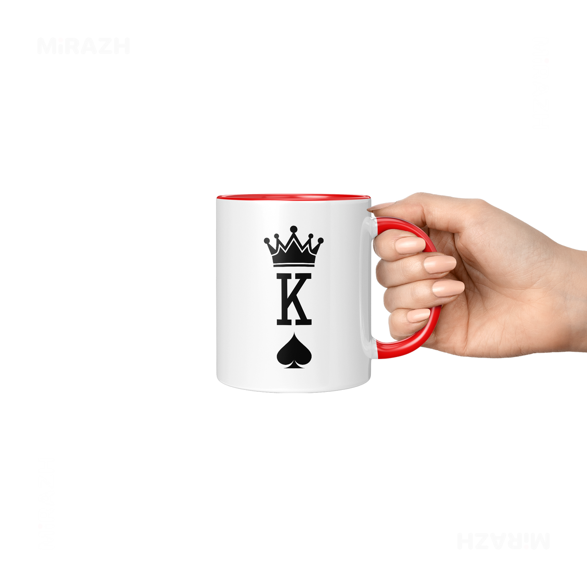 KingOfSpades Ceramic Mug 06 White Red