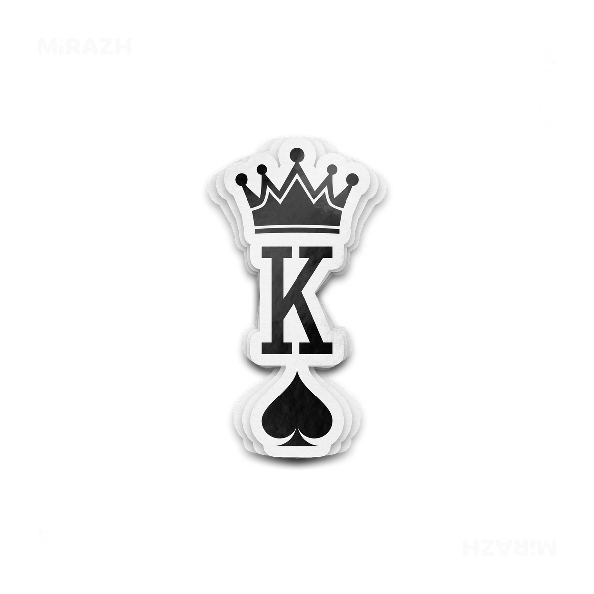 KingOfSpades Die Cut Outdoor Sticker 01 White