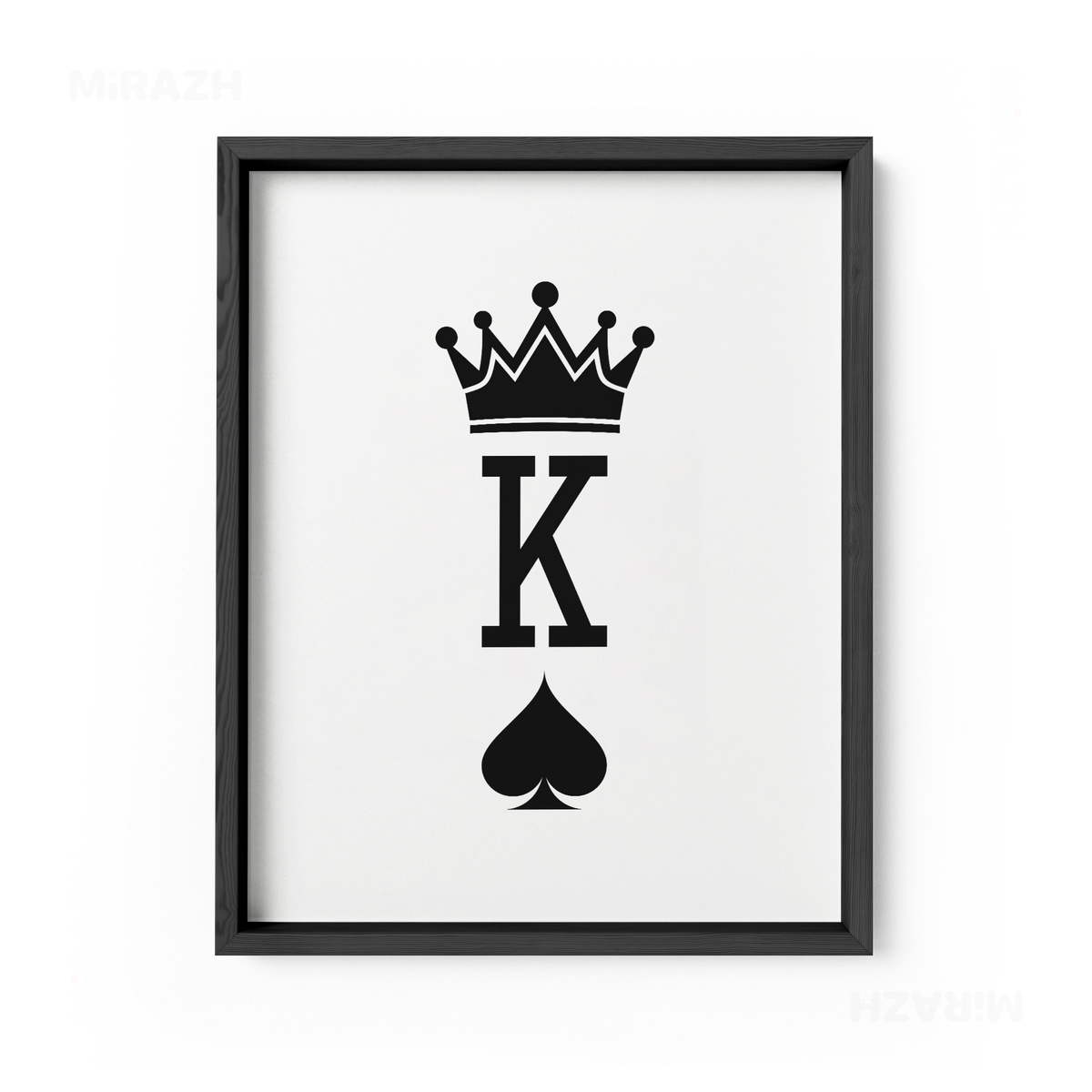KingOfSpades Framed Poster 01 Black Wood