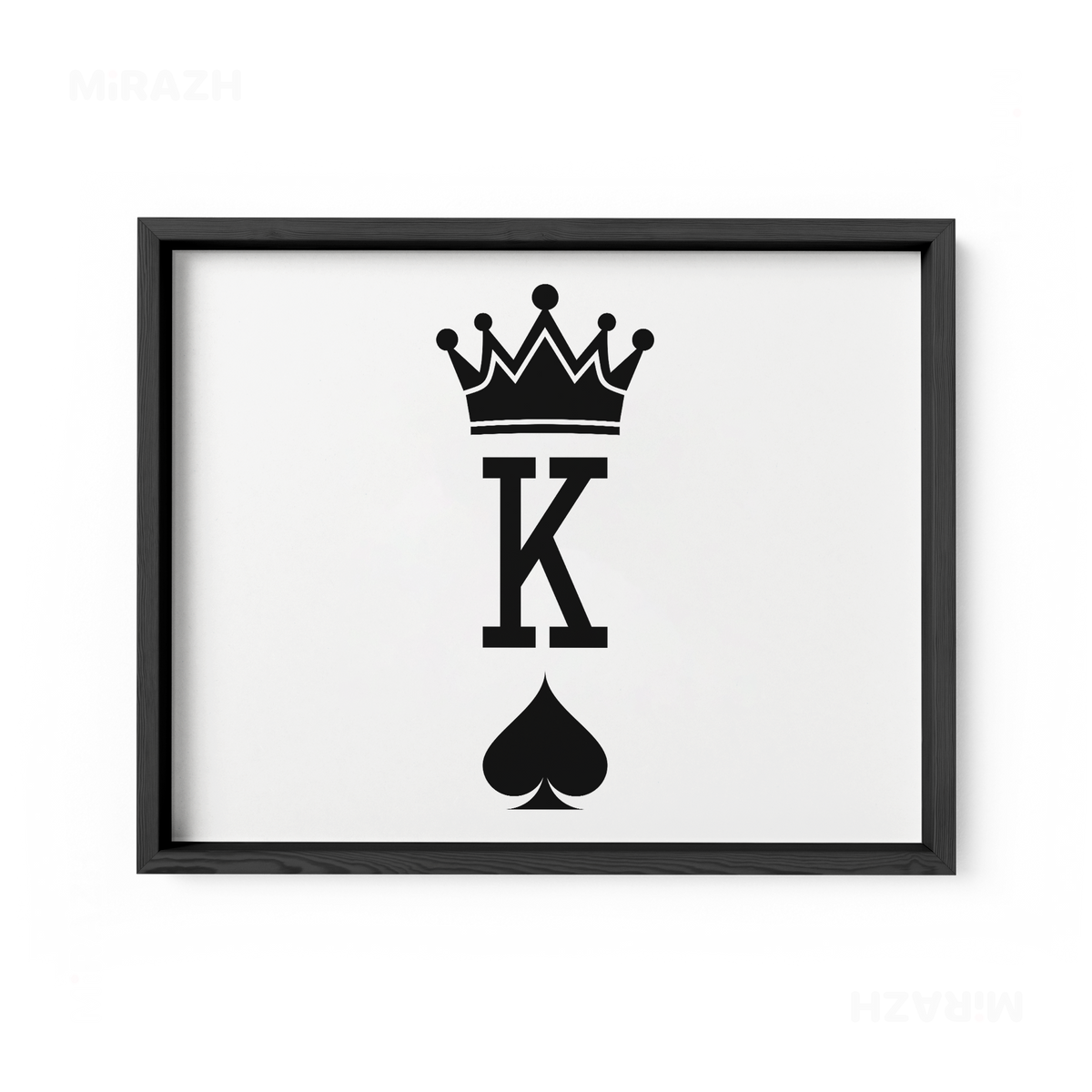 KingOfSpades Framed Poster 03 Black Wood