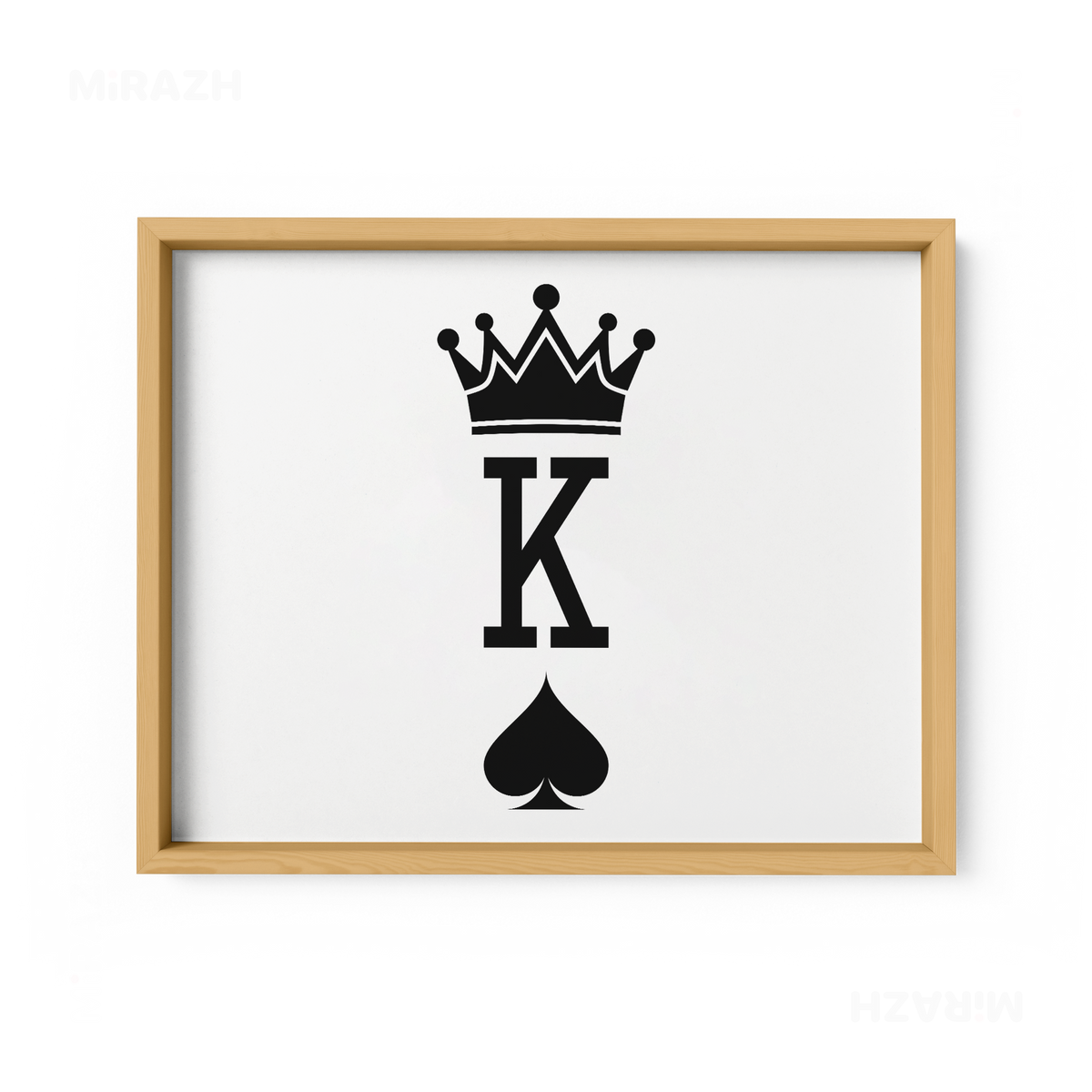 KingOfSpades Framed Poster 03 Natural Wood