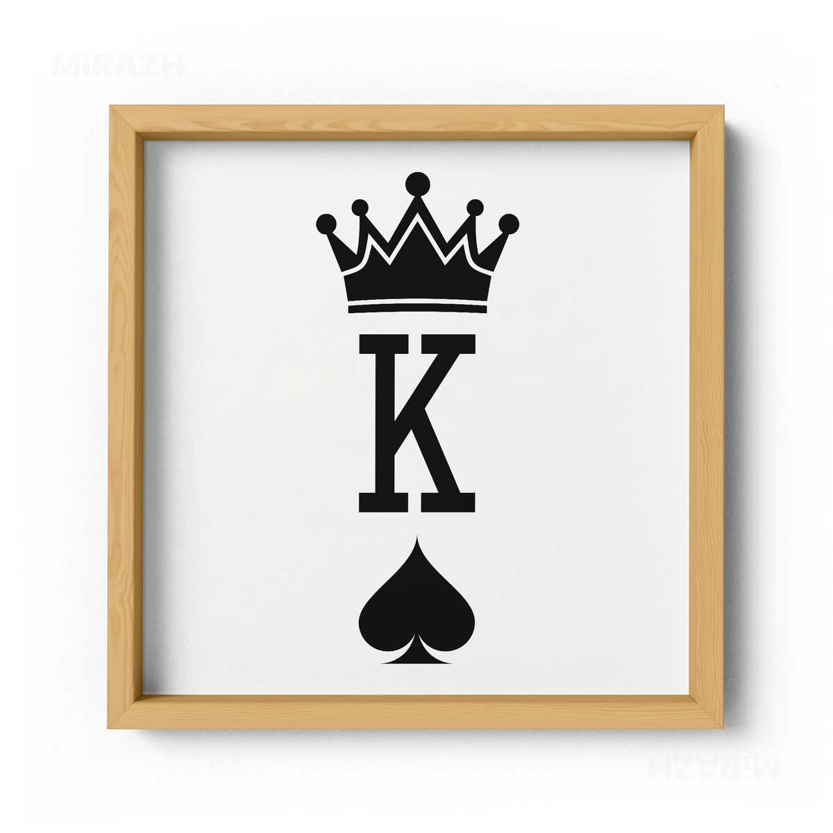 KingOfSpades Framed Poster 04 Natural Wood
