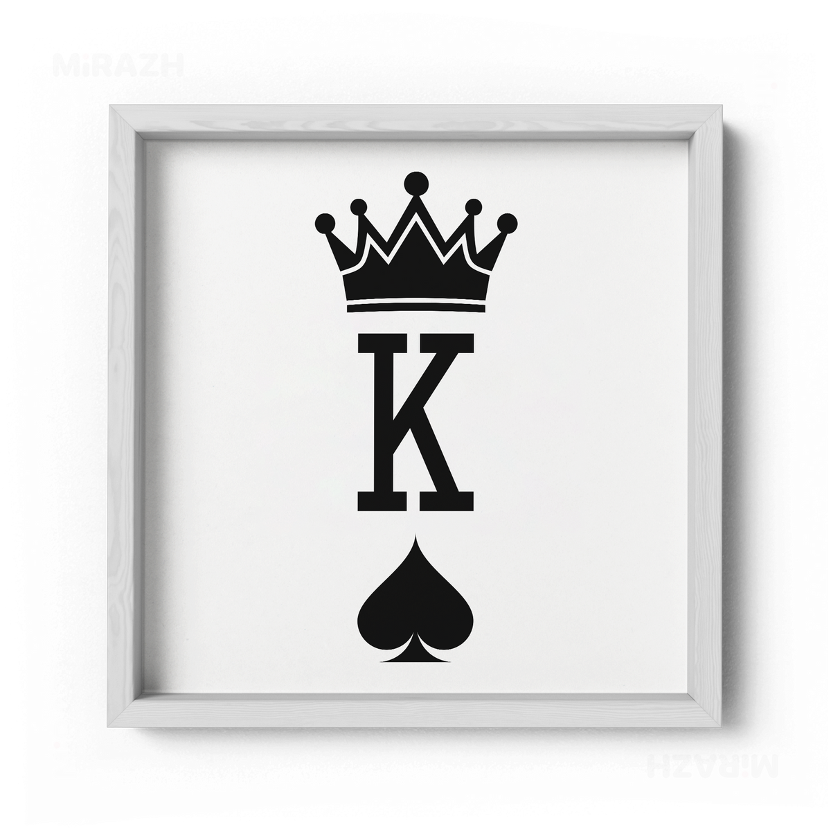 KingOfSpades Framed Poster 04 White Wood