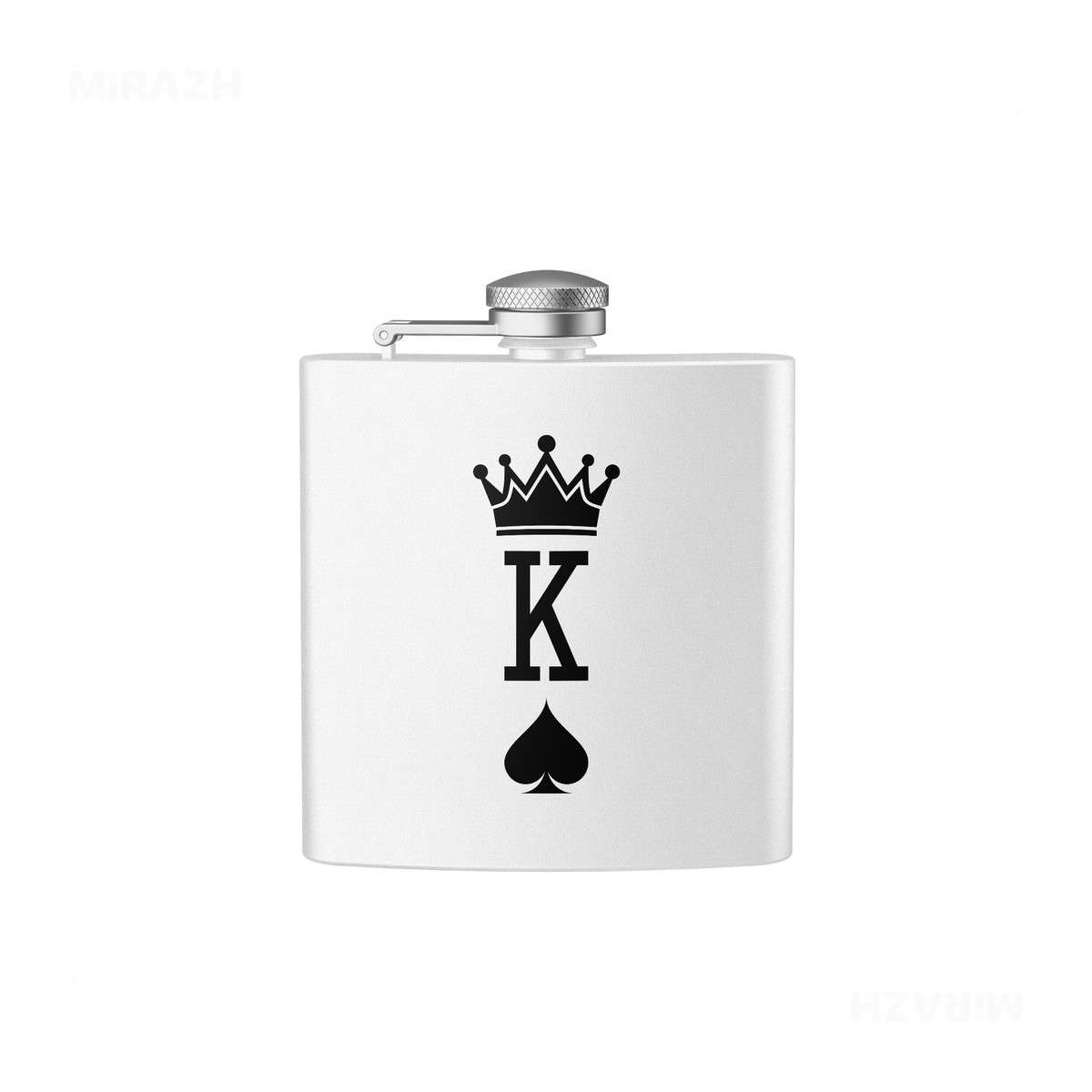 KingOfSpades Hip Flasks 01 White