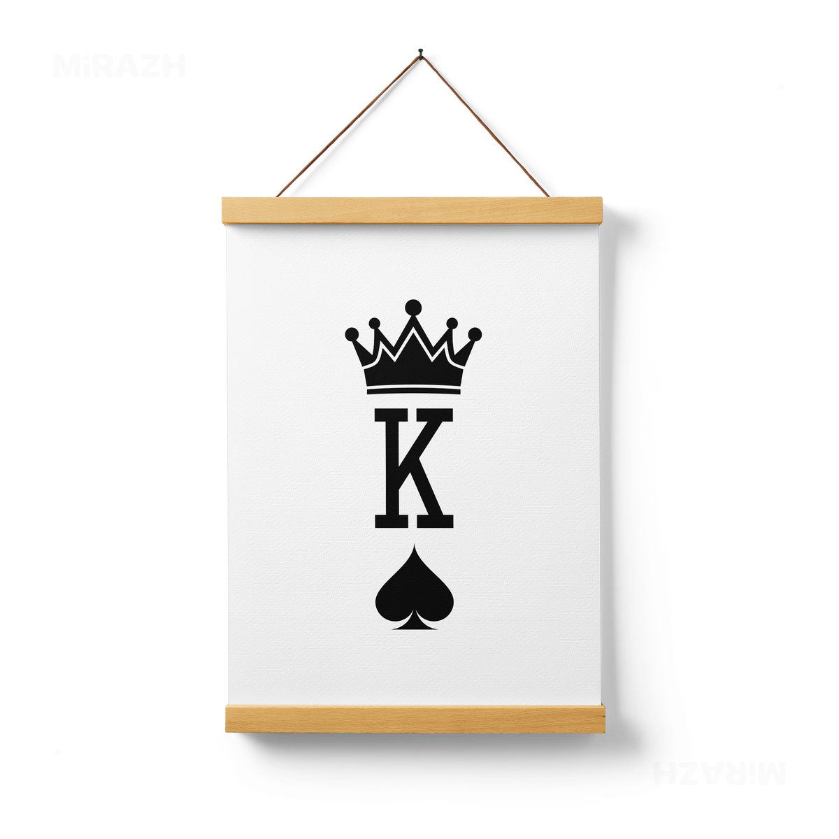 KingOfSpades Magnetic Hanger Poster 01 Natural Wood