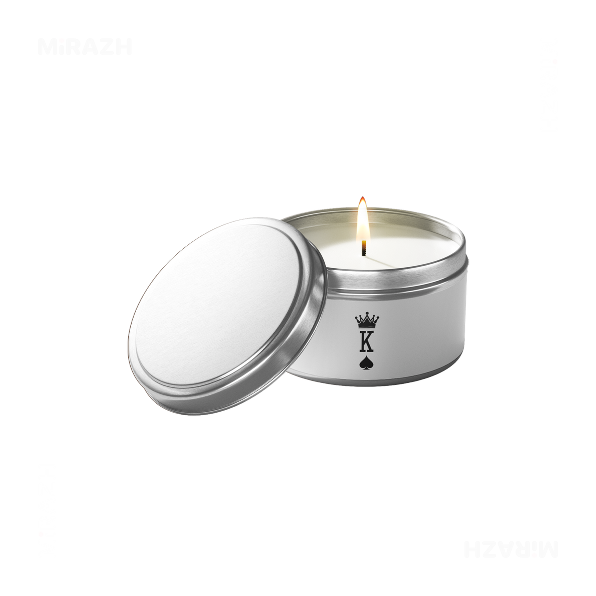 KingOfSpades Tin Candle 01 Silver