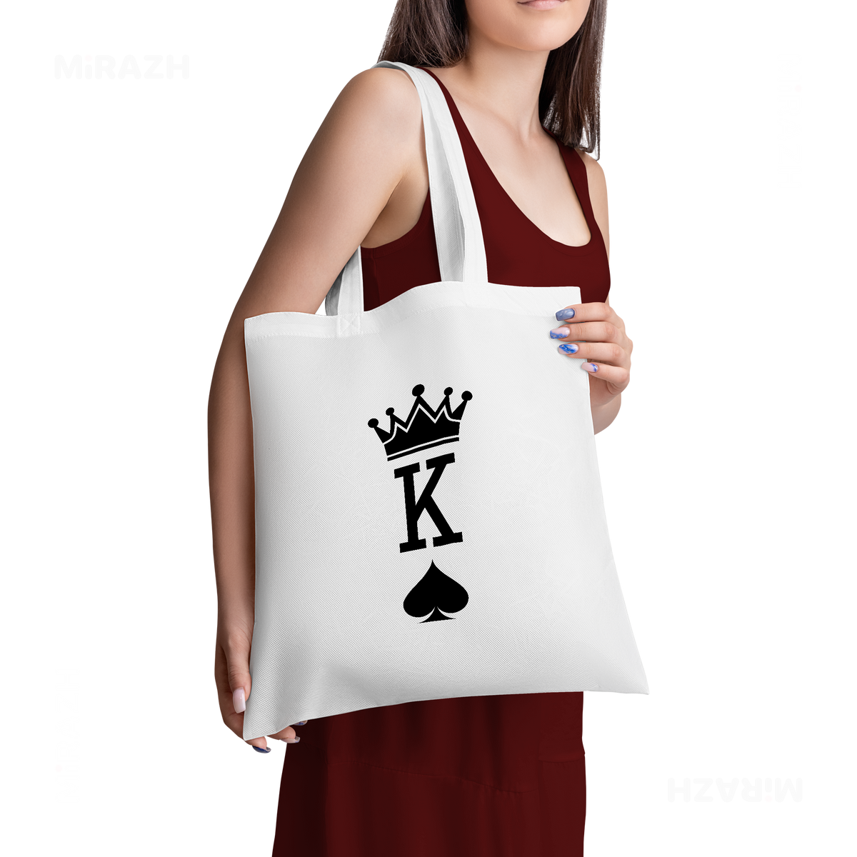 KingOfSpades Tote Bags 02 White