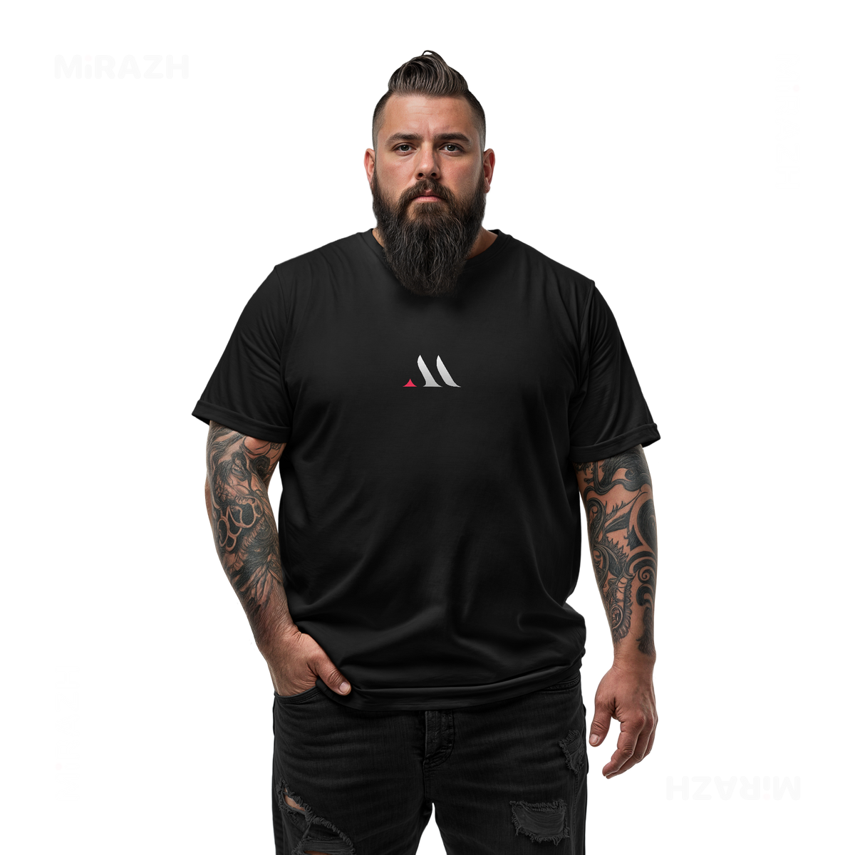 MiRAZHMark Adult T Shirt 05 Black