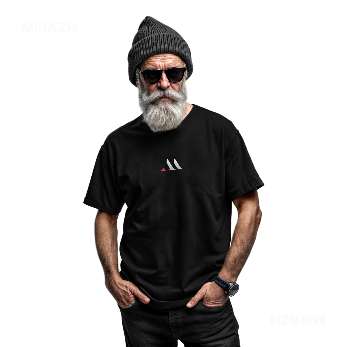 MiRAZHMark Adult T Shirt 06 Black