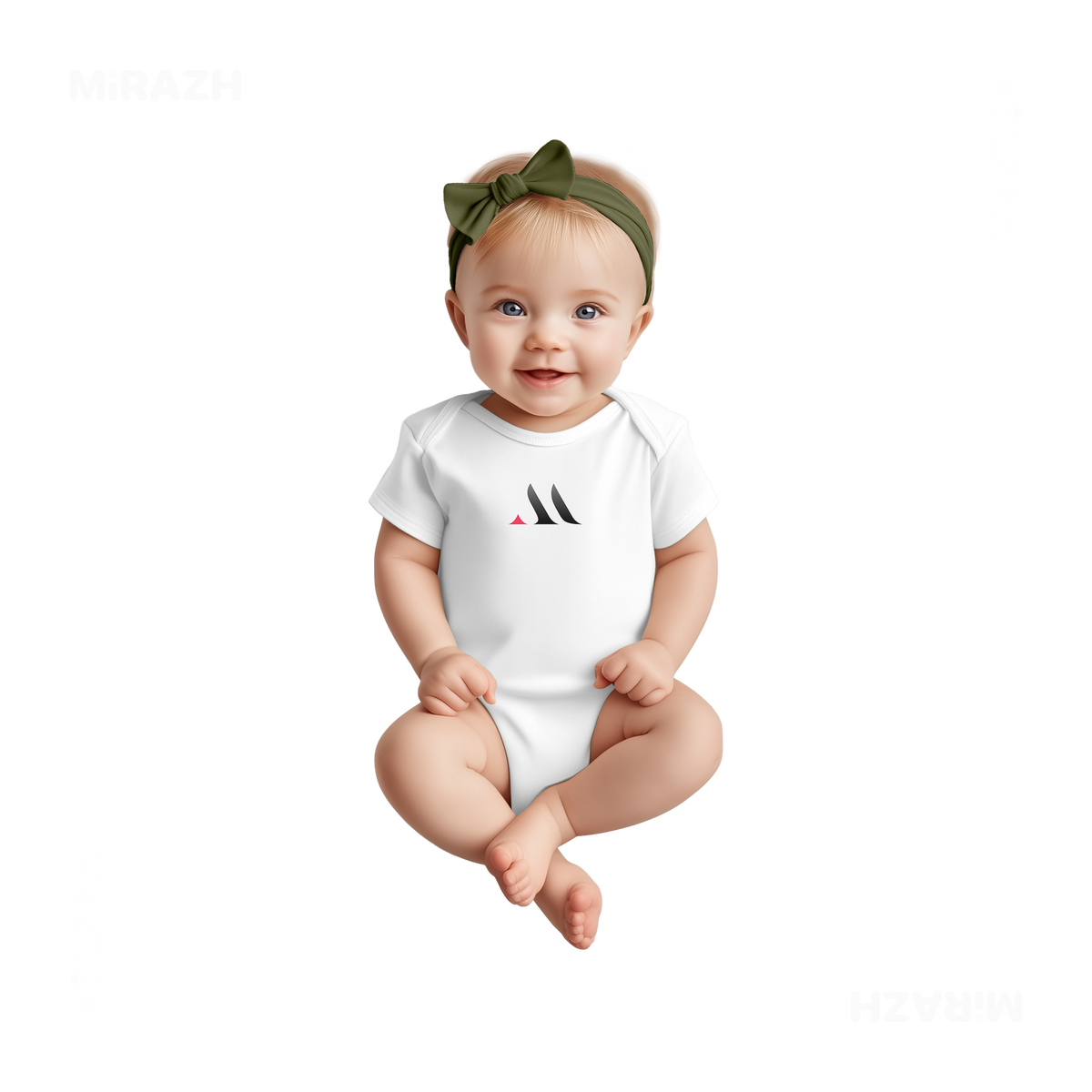 MiRAZHMark Baby Onesies 02 White