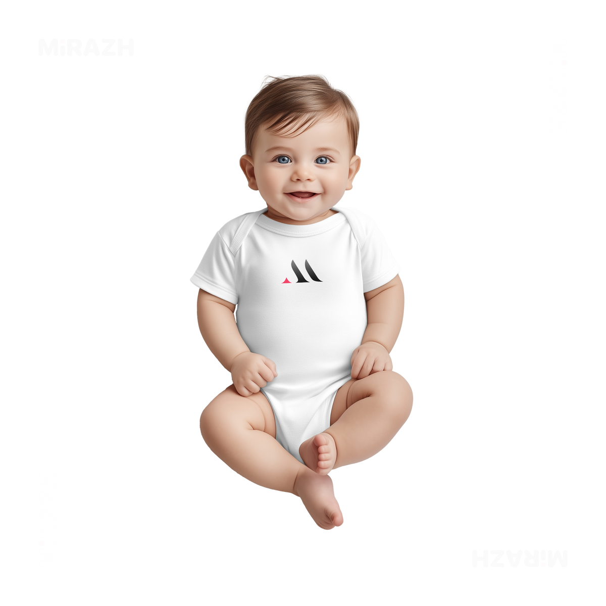 MiRAZHMark Baby Onesies 03 White