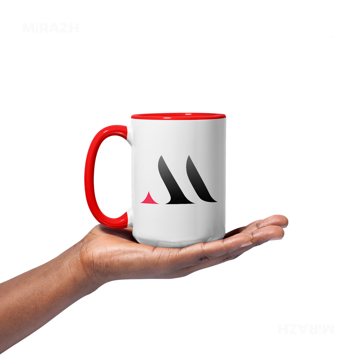 MiRAZHMark Ceramic Mug 03 White Red