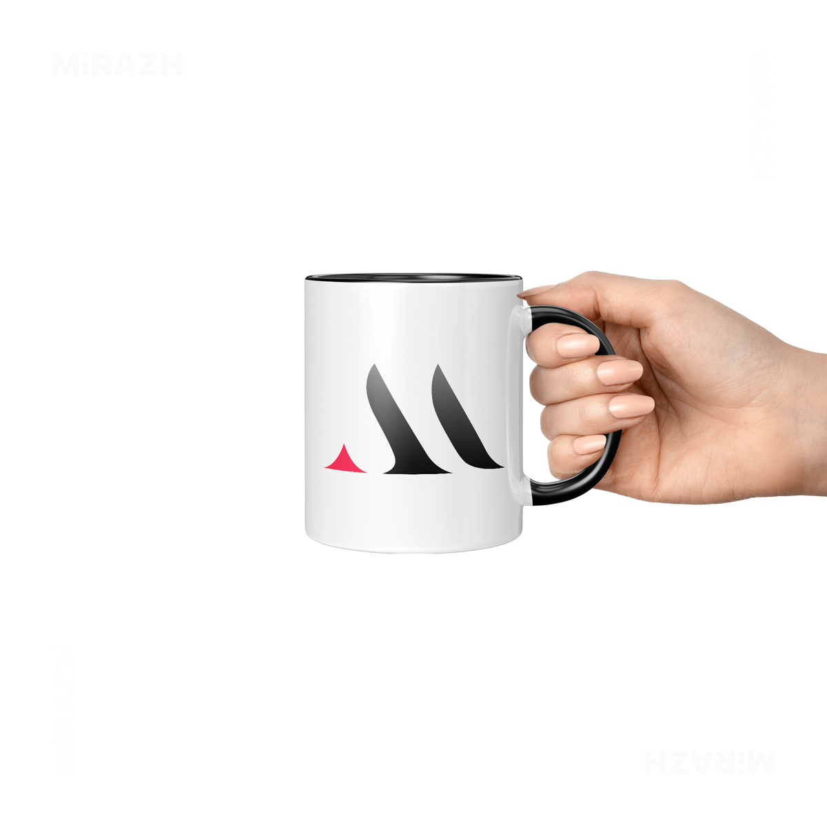 MiRAZHMark Ceramic Mug 06 White Black